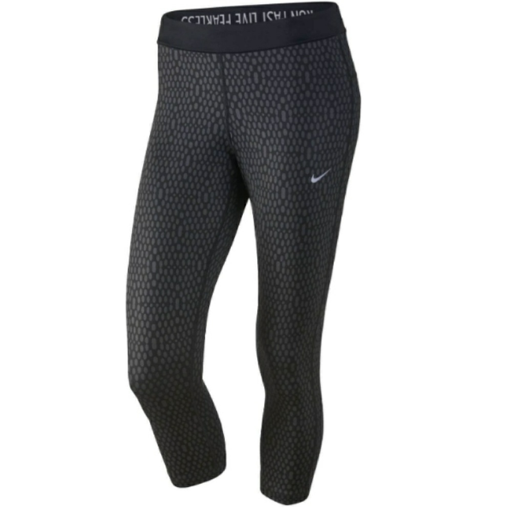 Nike Dri-Fit Mirror Mesh 3/4 Length Running Tights
